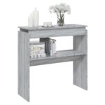 Table console Sonoma gris 80x30x80 cm Bois d'ingénierie – Image 3