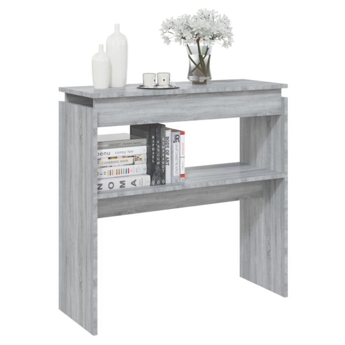 Table console Sonoma gris 80x30x80 cm Bois d'ingénierie – Image 3