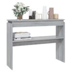 Table console Sonoma gris 102x30x80 cm Bois d'ingénierie – Image 3