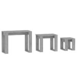Tables gigognes 3 pcs Sonoma gris Bois d'ingénierie – Image 5
