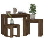 Tables gigognes 3 pcs Chêne marron Bois d'ingénierie – Image 2