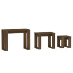 Tables gigognes 3 pcs Chêne marron Bois d'ingénierie – Image 5
