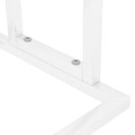 Porte-serviettes sur pied Blanc 48x24x78,5 cm Fer – Image 4