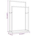 Porte-serviettes sur pied Blanc 48x24x78,5 cm Fer – Image 5