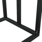 Porte-serviettes sur pied Noir 48x24x79 cm Fer – Image 4