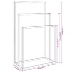 Porte-serviettes sur pied Noir 48x24x79 cm Fer – Image 5