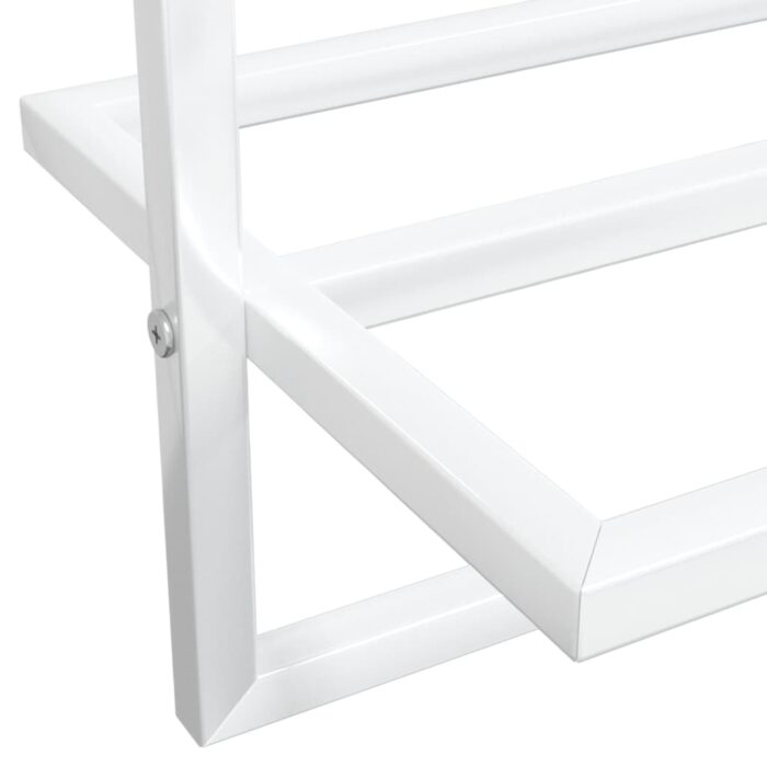 Porte-serviettes Blanc 95x25x22 cm Fer – Image 4