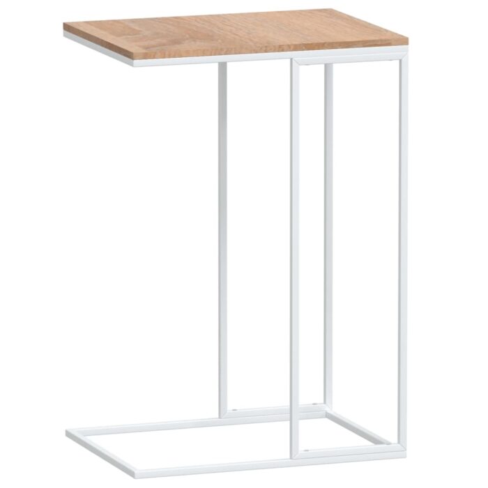 Table d'appoint Blanc 40x30x59 cm Bois d'ingénierie – Image 3