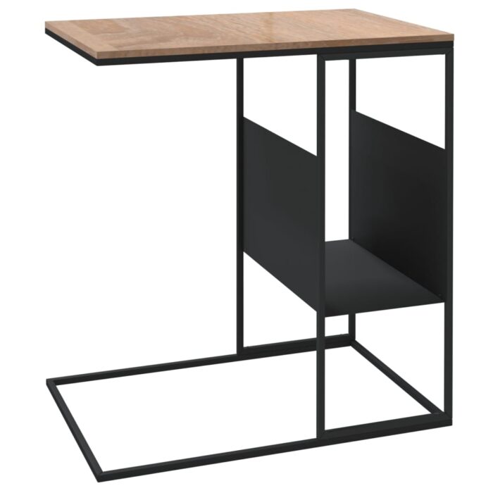 Table d'appoint Noir 55x36x59,5 cm Bois d'ingénierie – Image 3