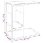 Table d'appoint Noir 55x36x59,5 cm Bois d'ingénierie – Image 4