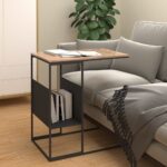 Table d'appoint Noir 55x36x59,5 cm Bois d'ingénierie