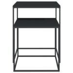 Ensemble de table basse 2 pcs bois d'ingénierie et métal – Image 2