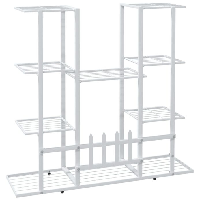 Jardinière 94,5x25x89 cm Blanc Fer – Image 3