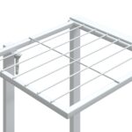 Jardinière 94,5x25x89 cm Blanc Fer – Image 4