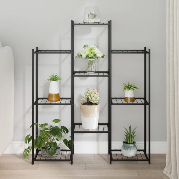 Jardinière 83x25x100 cm Noir Fer – Image 1
