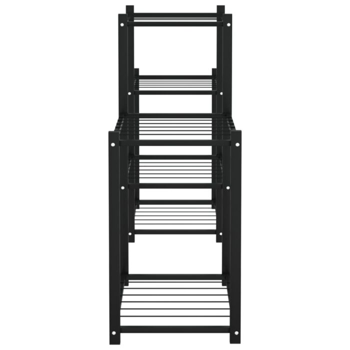 Jardinière 83x25x60 cm Noir Fer – Image 2