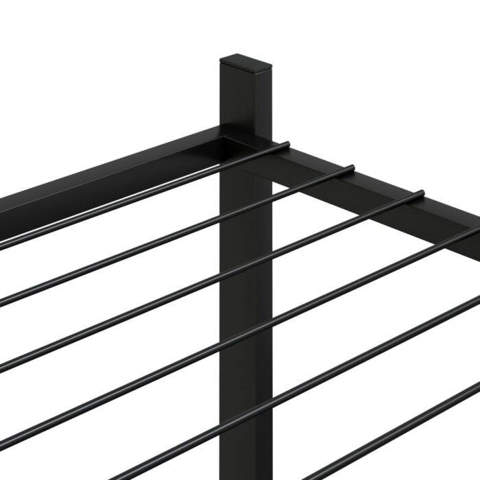 Jardinière 83x25x60 cm Noir Fer – Image 3