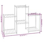Jardinière 83x25x60 cm Noir Fer – Image 4