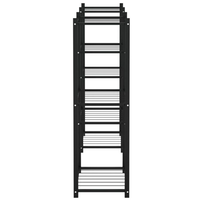Jardinière 83x25x80 cm Noir Fer – Image 2