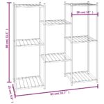 Jardinière 83x25x80 cm Noir Fer – Image 4