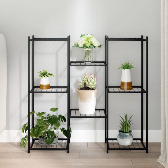 Jardinière 83x25x80 cm Noir Fer – Image 1