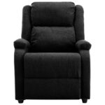 Fauteuil inclinable électrique Noir Tissu – Image 2