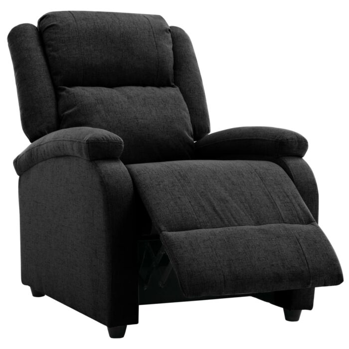 Fauteuil inclinable électrique Noir Tissu – Image 5
