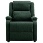Fauteuil inclinable électrique Vert foncé Tissu – Image 2