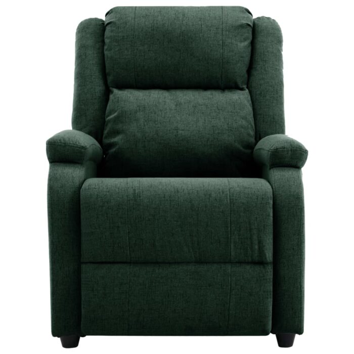 Fauteuil inclinable électrique Vert foncé Tissu – Image 2
