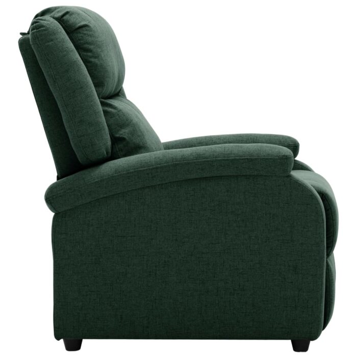 Fauteuil inclinable électrique Vert foncé Tissu – Image 3