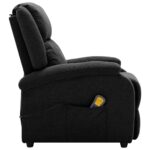 Fauteuil électrique de massage Noir Tissu – Image 3
