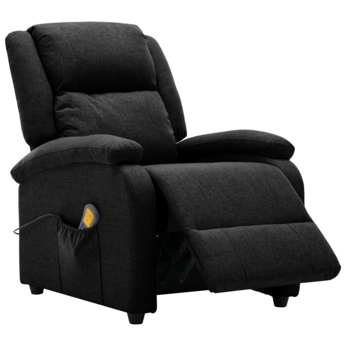 Fauteuil électrique de massage Noir Tissu – Image 5