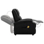 Fauteuil électrique de massage Noir Tissu – Image 6