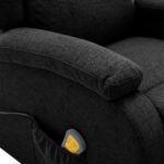 Fauteuil électrique de massage Noir Tissu – Image 7