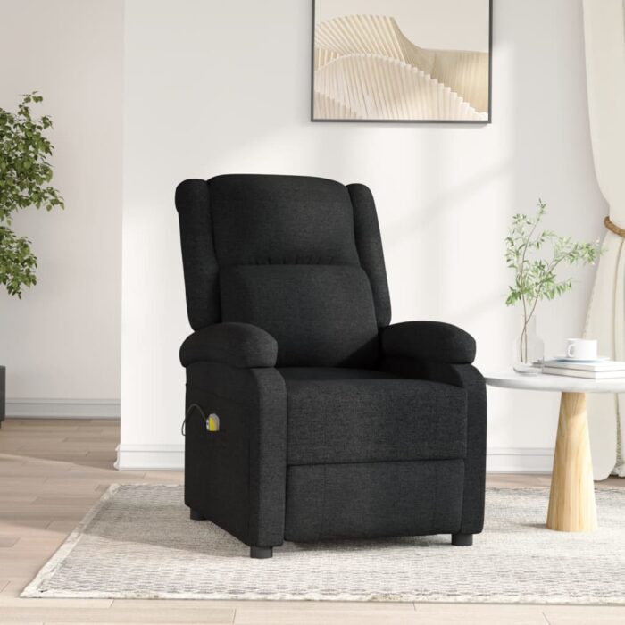 Fauteuil électrique de massage Noir Tissu – Image 1