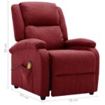Fauteuil électrique de massage Bordeaux Tissu – Image 11