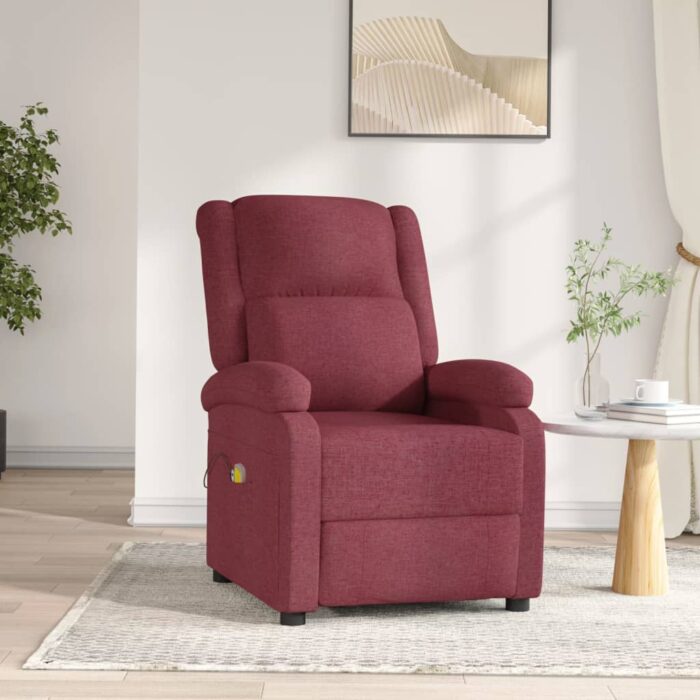 Fauteuil électrique de massage Bordeaux Tissu – Image 1