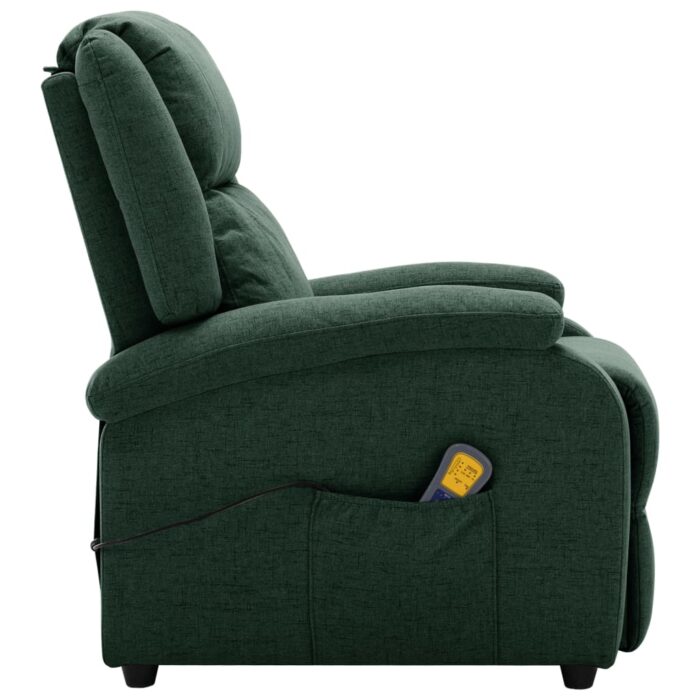 Fauteuil électrique de massage Vert foncé Tissu – Image 3