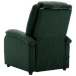Fauteuil électrique de massage Vert foncé Tissu – Image 4