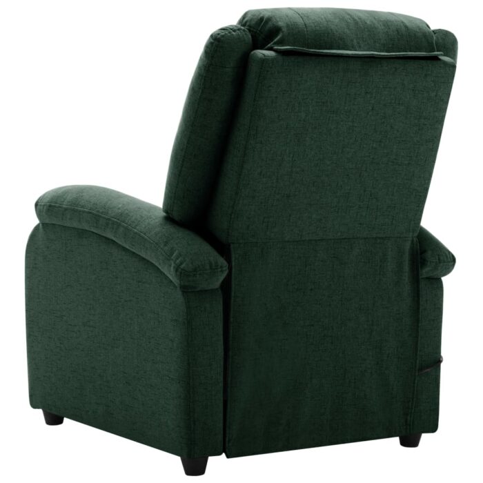 Fauteuil électrique de massage Vert foncé Tissu – Image 4