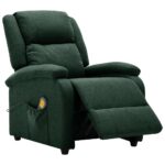 Fauteuil électrique de massage Vert foncé Tissu – Image 5