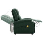 Fauteuil électrique de massage Vert foncé Tissu – Image 6
