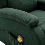 Fauteuil électrique de massage Vert foncé Tissu – Image 7