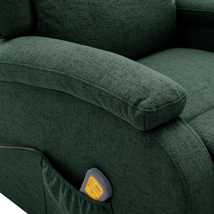 Fauteuil électrique de massage Vert foncé Tissu – Image 7
