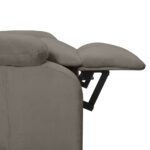 Fauteuil inclinable électrique gris clair velours – Image 6