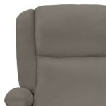 Fauteuil inclinable électrique gris clair velours – Image 7