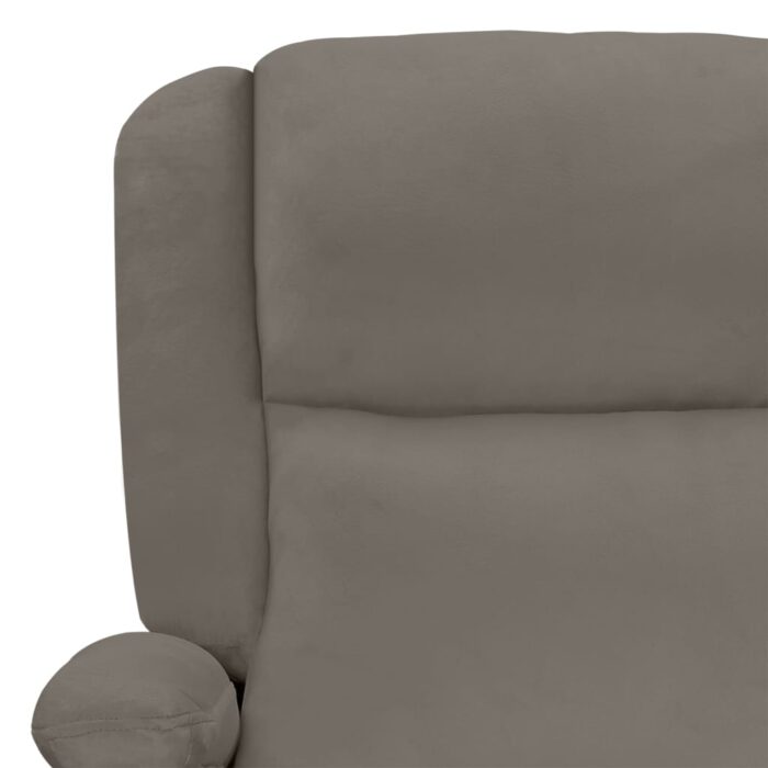 Fauteuil inclinable électrique gris clair velours – Image 7