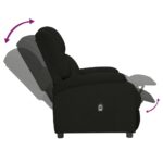 Fauteuil inclinable électrique noir velours – Image 5