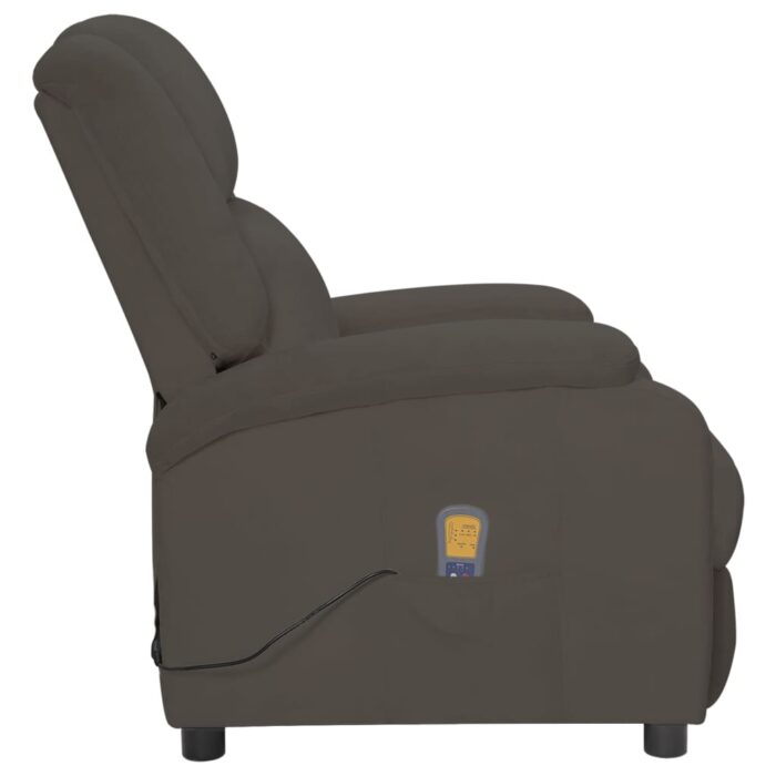 Fauteuil électrique de massage Gris foncé velours – Image 3