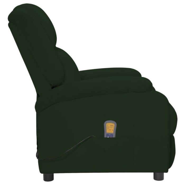 Fauteuil électrique de massage Vert foncé velours – Image 3